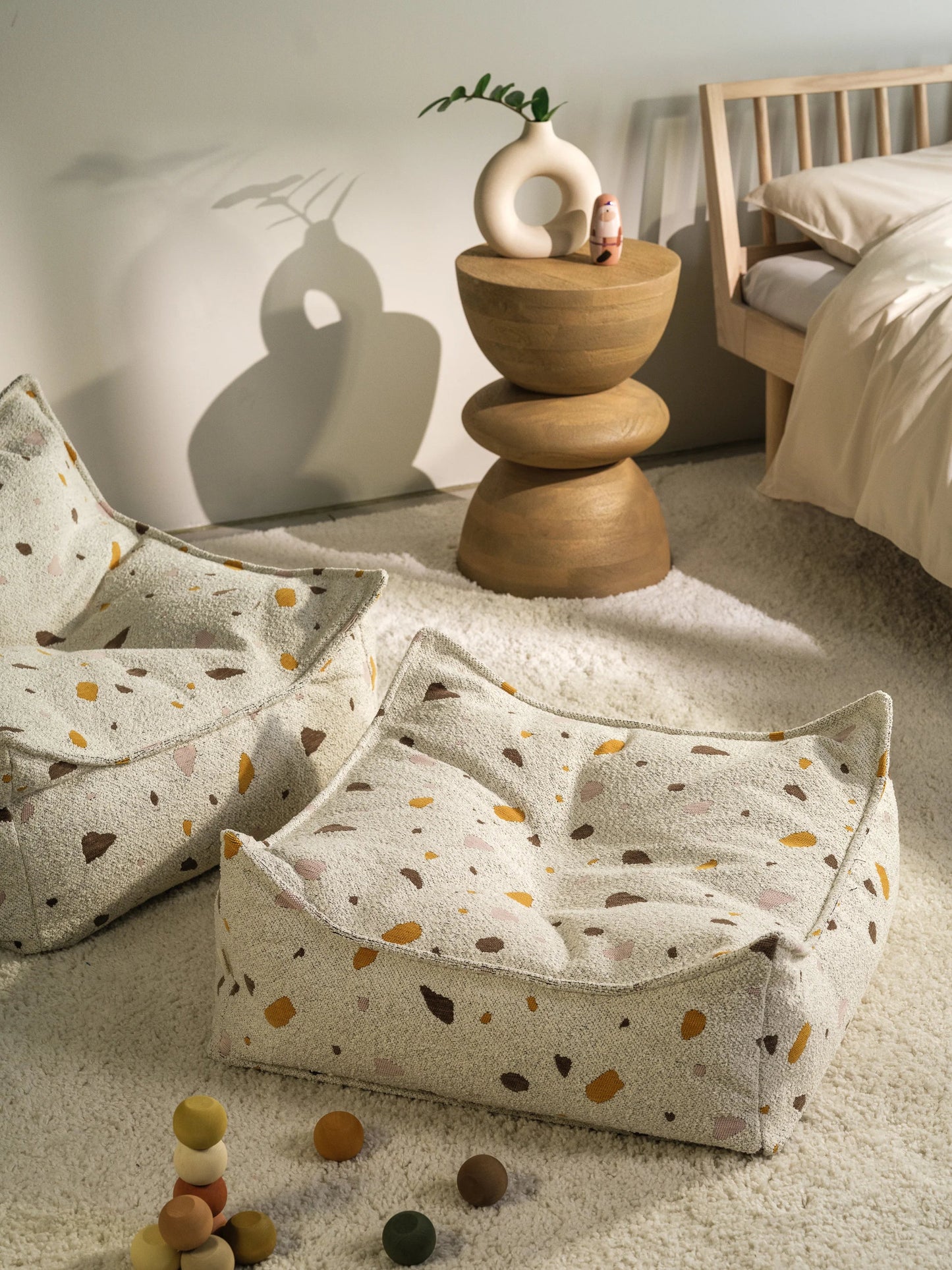 Wigiwama firkantet puf – Terrazzo Marble