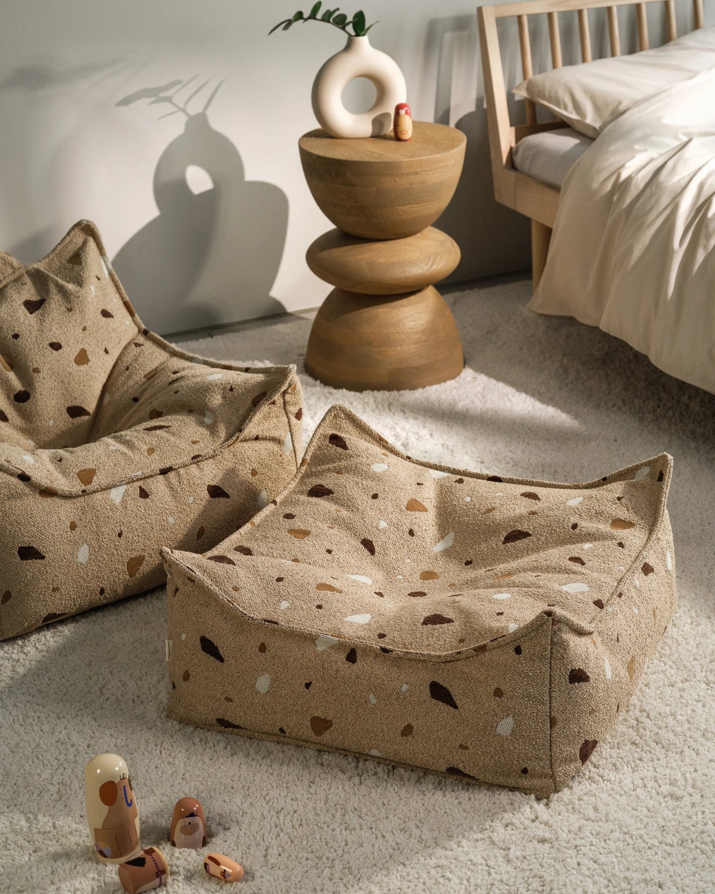 Wigiwama firkantet puf – Terrazzo Sand