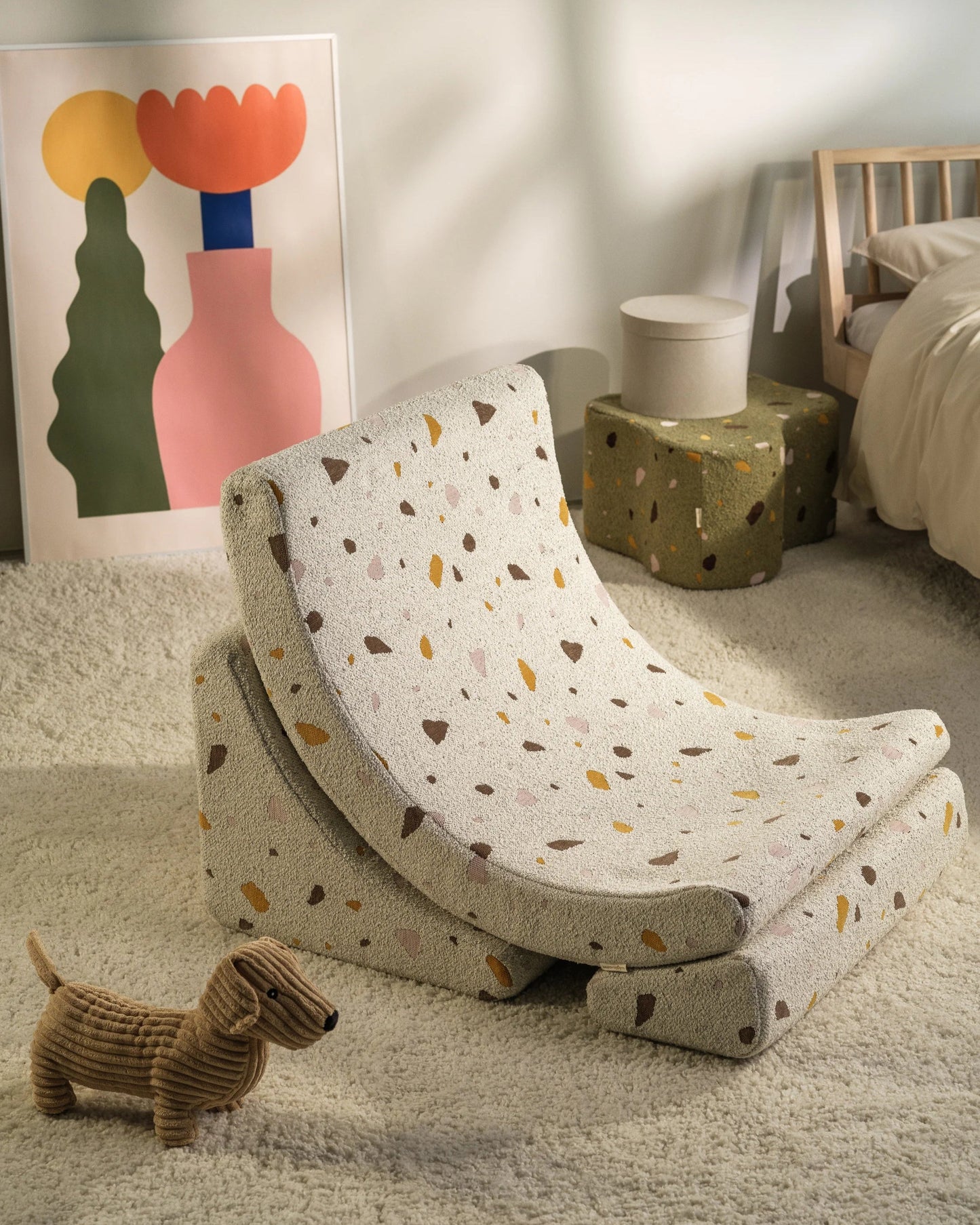 Wigiwama Moon Lænestol – Terrazzo Marble