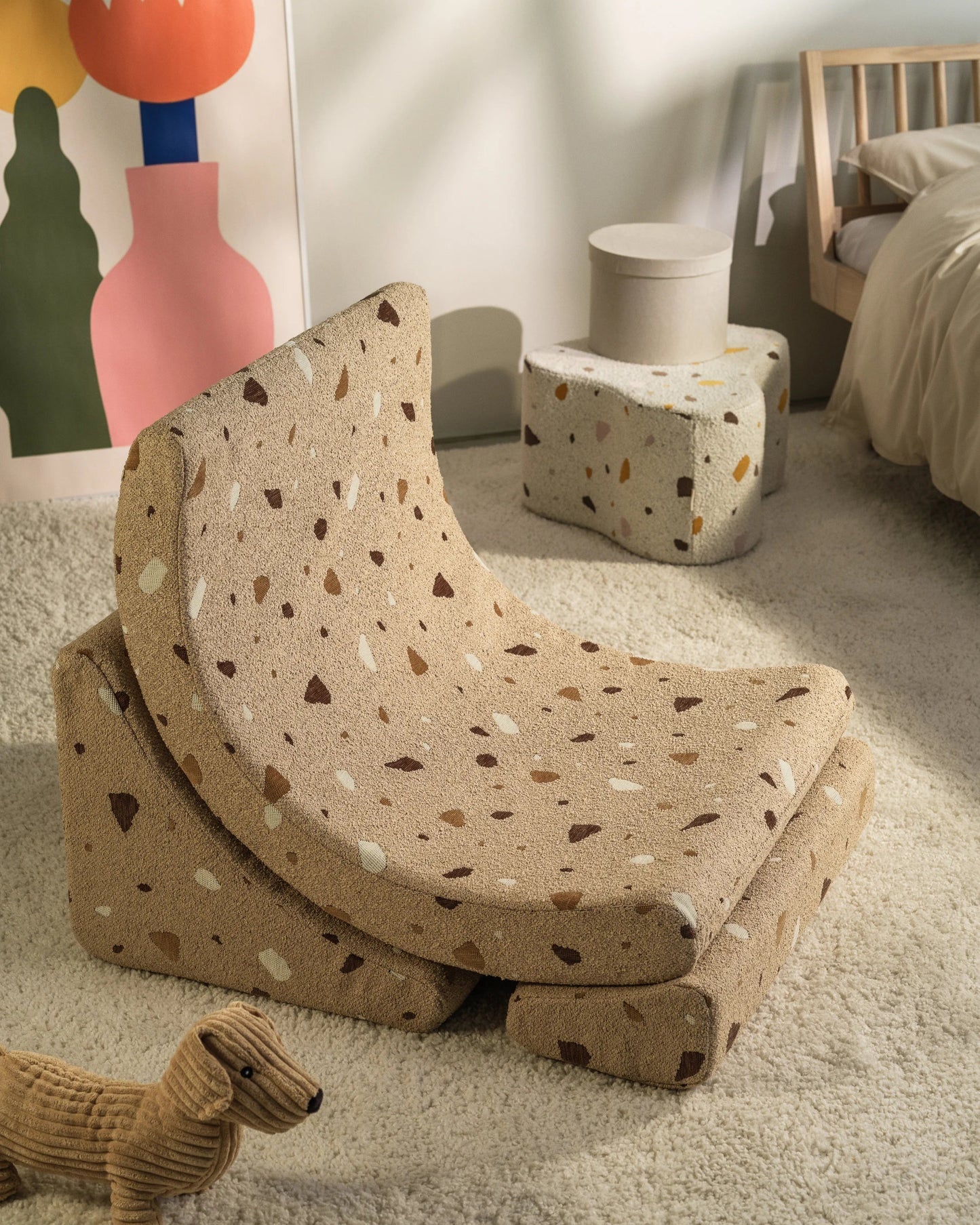 Wigiwama Moon Lænestol – Terrazzo Sand