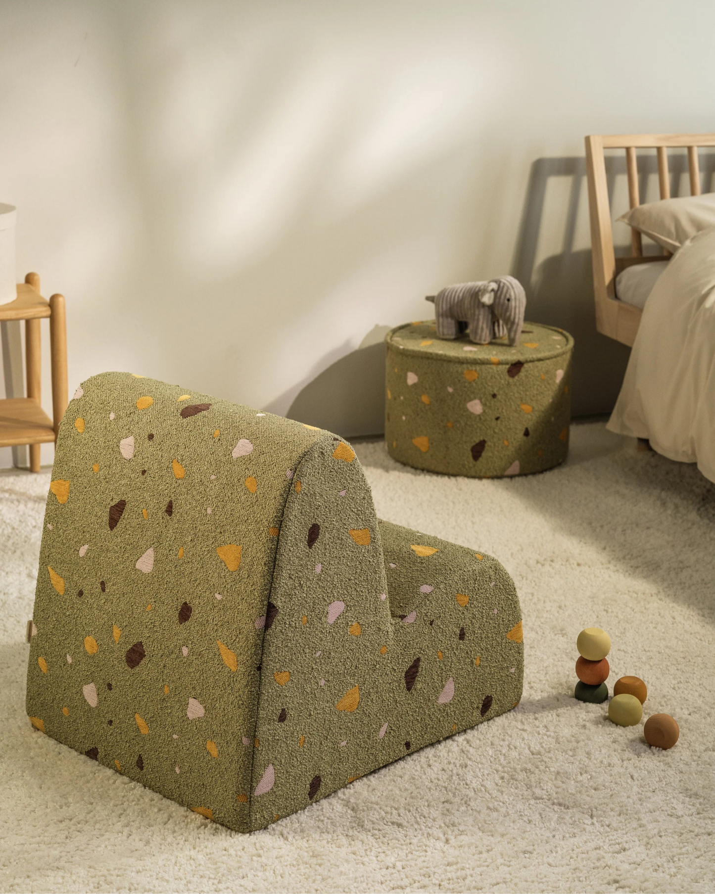 Wigiwama Cloud lænestol til børn – Terrazzo Moss