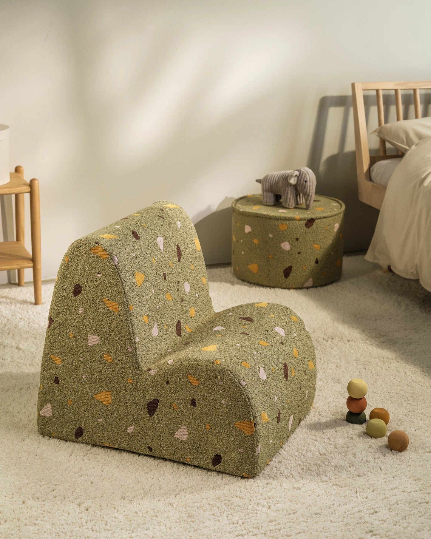 Wigiwama Cloud lænestol til børn – Terrazzo Moss