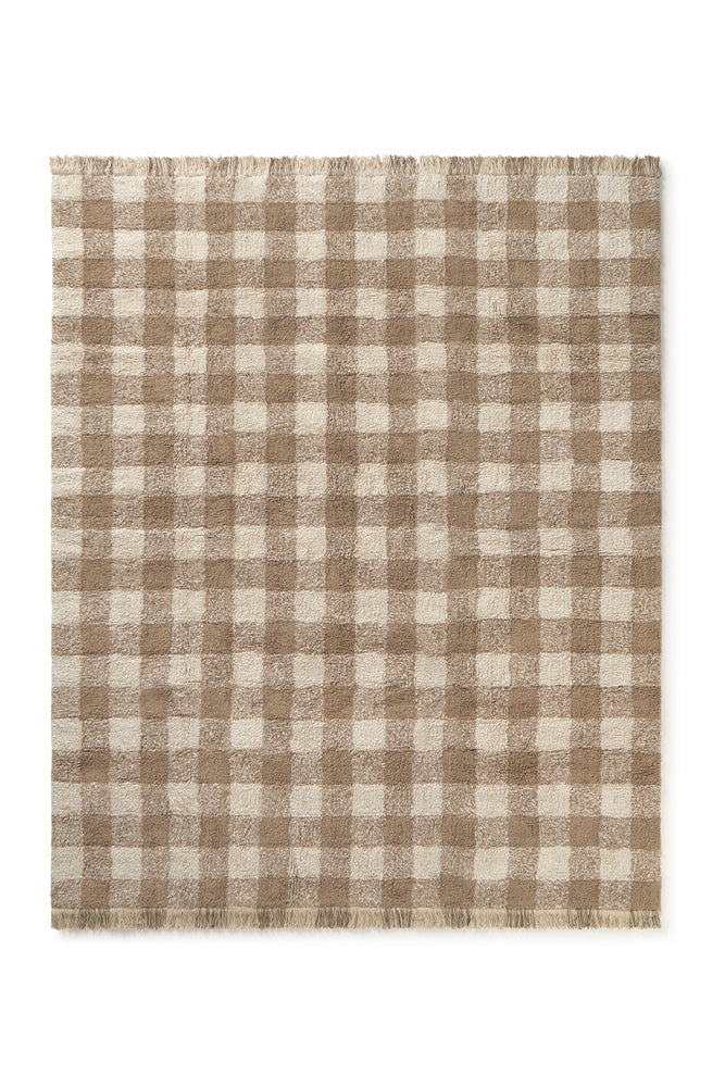 Lorena Canals vaskbart gulvtæppe Vichy Marron 150 x 180 cm – brun