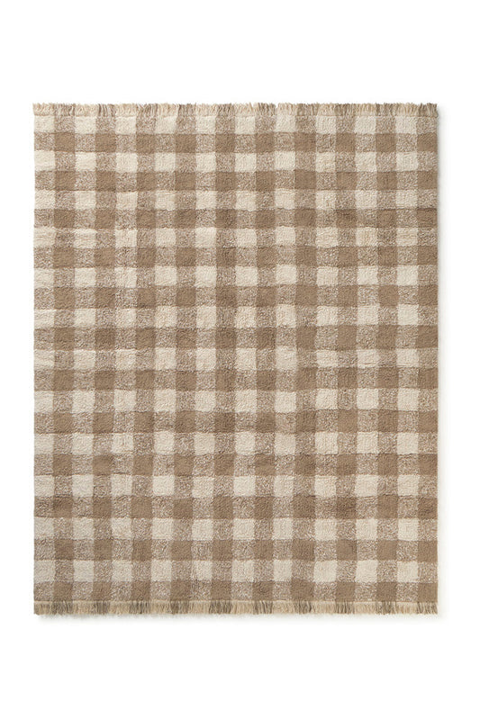 Lorena Canals vaskbart gulvtæppe Vichy Marron 150 x 180 cm – brun