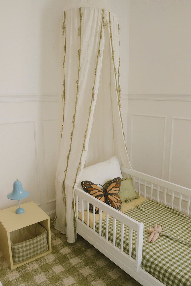 Lorena Canals vaskbart gulvtæppe Vichy Matcha 150 x 180 cm – grøn