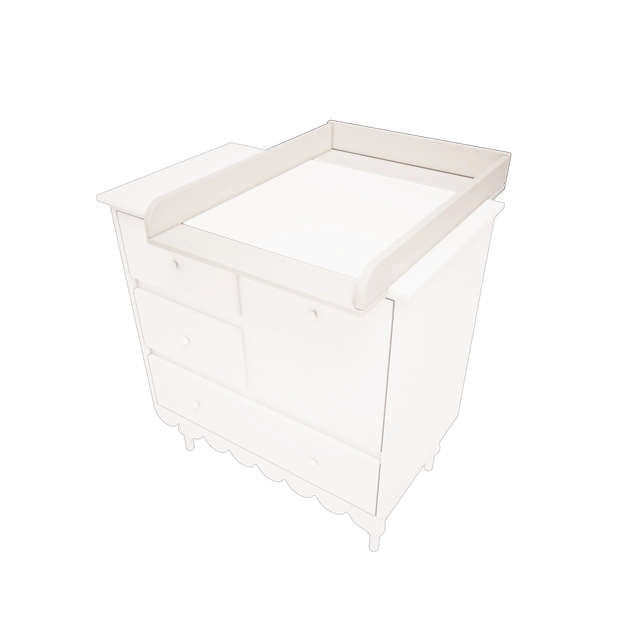 Wood Luck Design - Babushka - pusletop til kommode – hvid