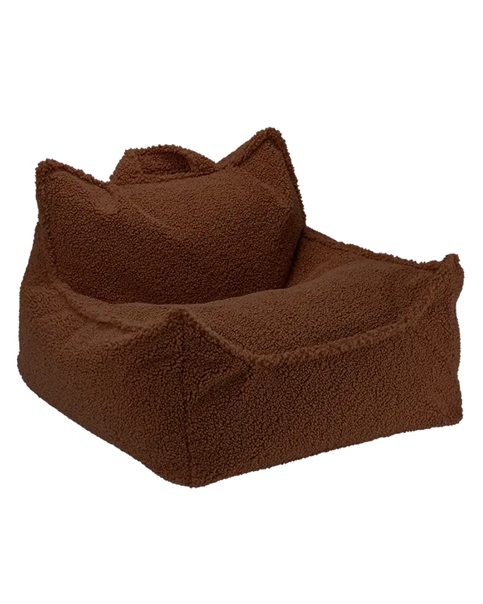 Wigiwama sækkestol i teddy – Warm Hazel