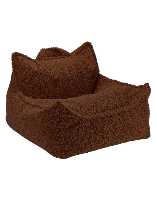 Wigiwama sækkestol i teddy – Warm Hazel