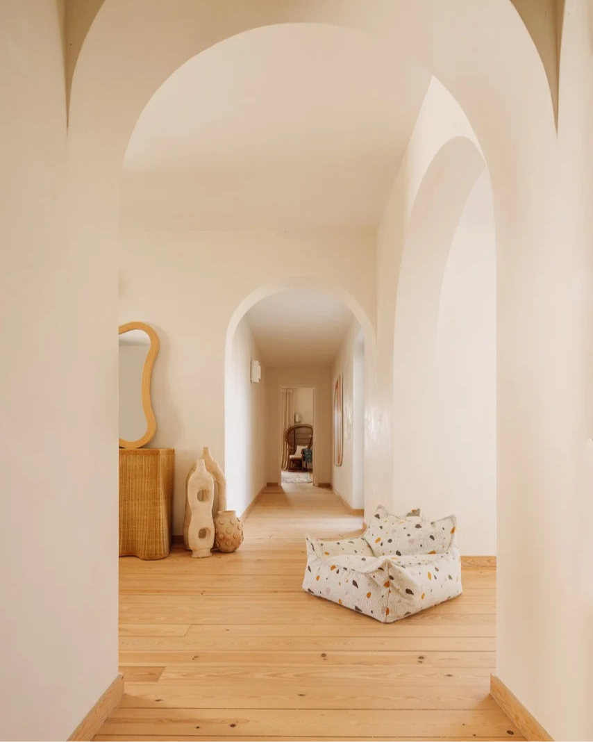 Wigiwama sækkestol i bouclé – Terrazzo Marble
