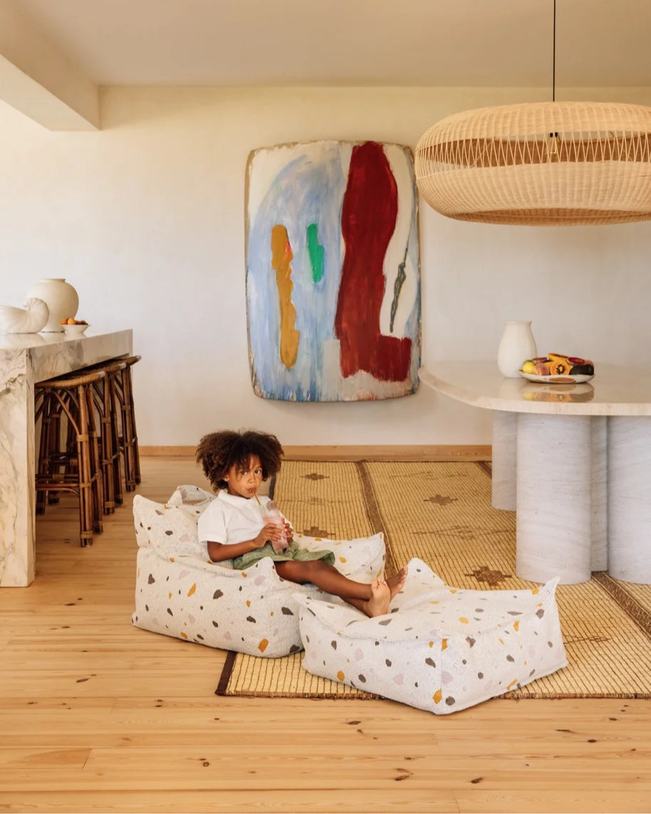 Wigiwama firkantet puf – Terrazzo Marble