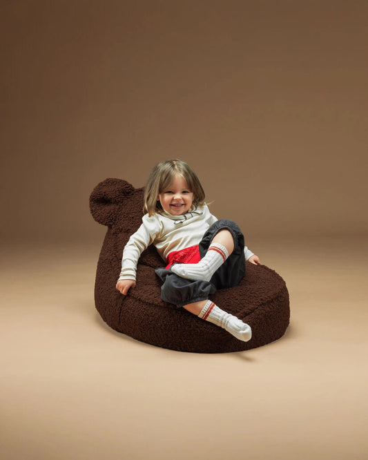Wigiwama Bear sækkestol i teddy – Warm Hazel