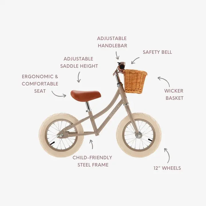 Banwood løbecykel First Go Vintage til børn – Beige