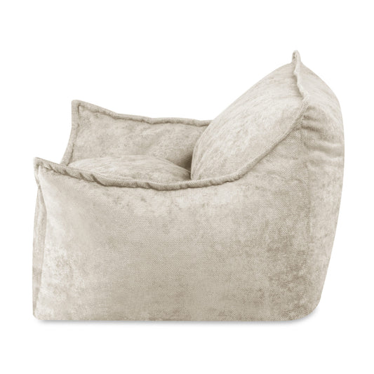 Plush Nest Roya lænestol til børn i premium chenille – beige