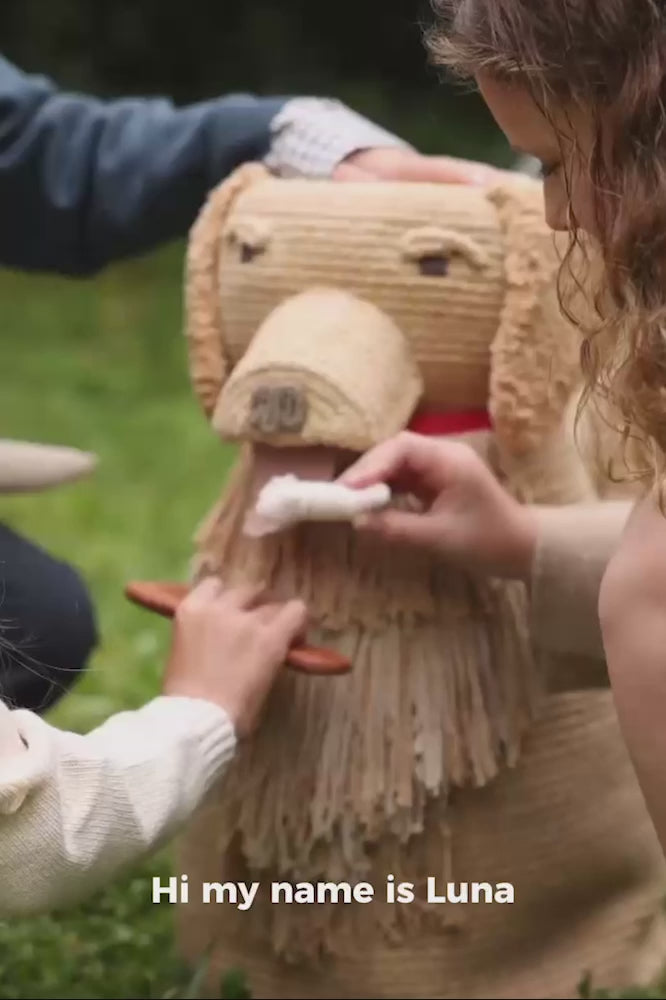 Lorena Canals kurv – Luna hund 40 x 30 x 55 cm