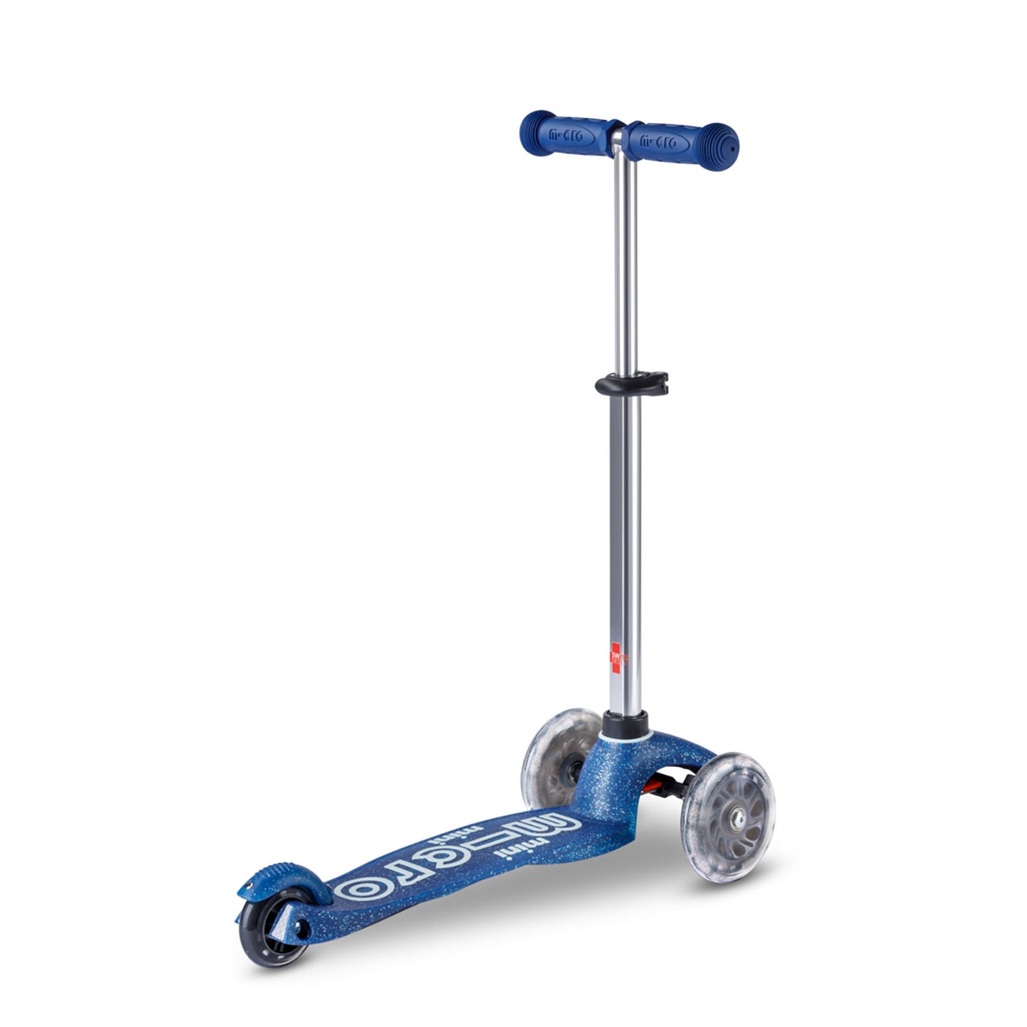 Micro Mini Deluxe Galaxy Glitter LED løbehjul - Navy Blue