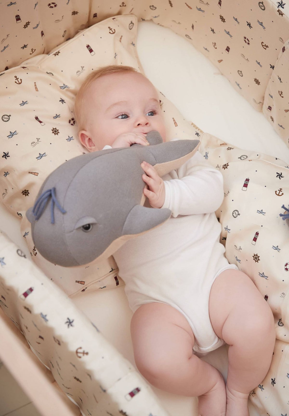 Filibabba bamse 30 cm – Willie the Whale Grey