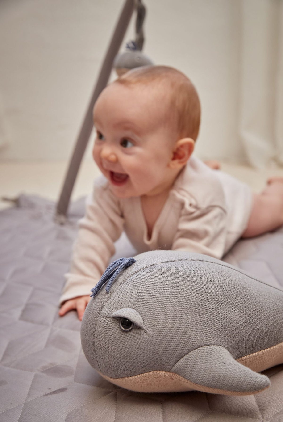 Filibabba bamse 30 cm – Willie the Whale Grey