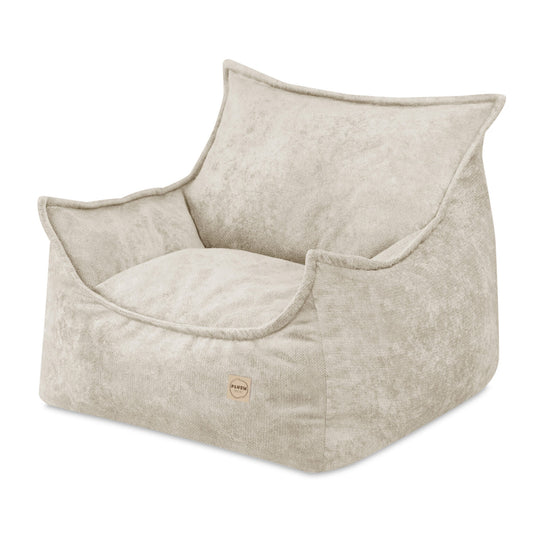 Plush Nest Roya lænestol til børn i premium chenille – beige