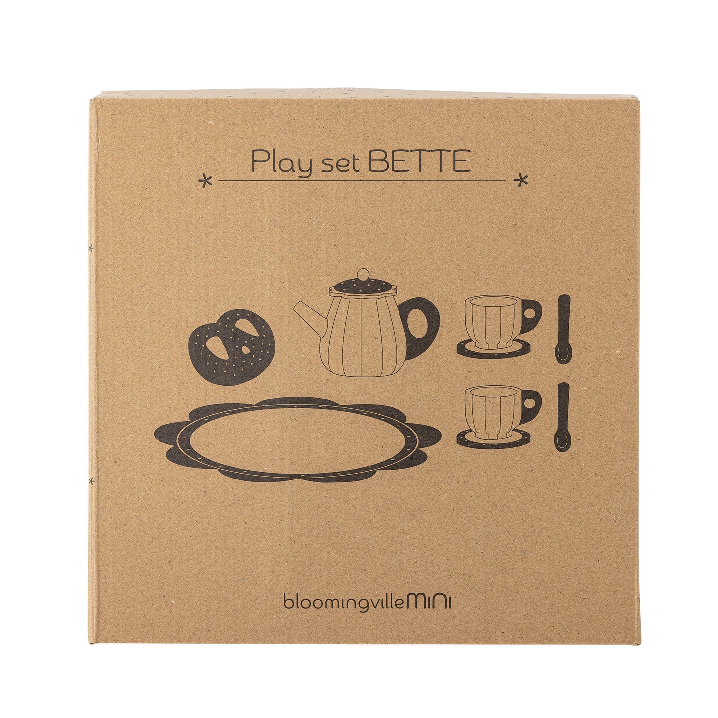 Bloomingville MINI Bette legetøj – Tesæt i brun FSC®-certificeret MDF