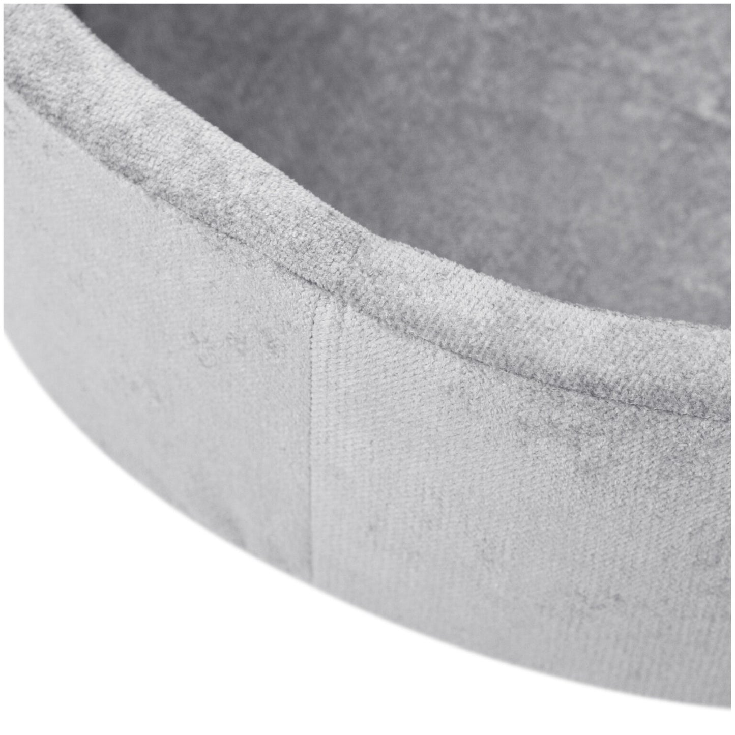 Plush Nest boldbassin med 200 bolde (sølv) i premium chenille – grå – 90x30 cm