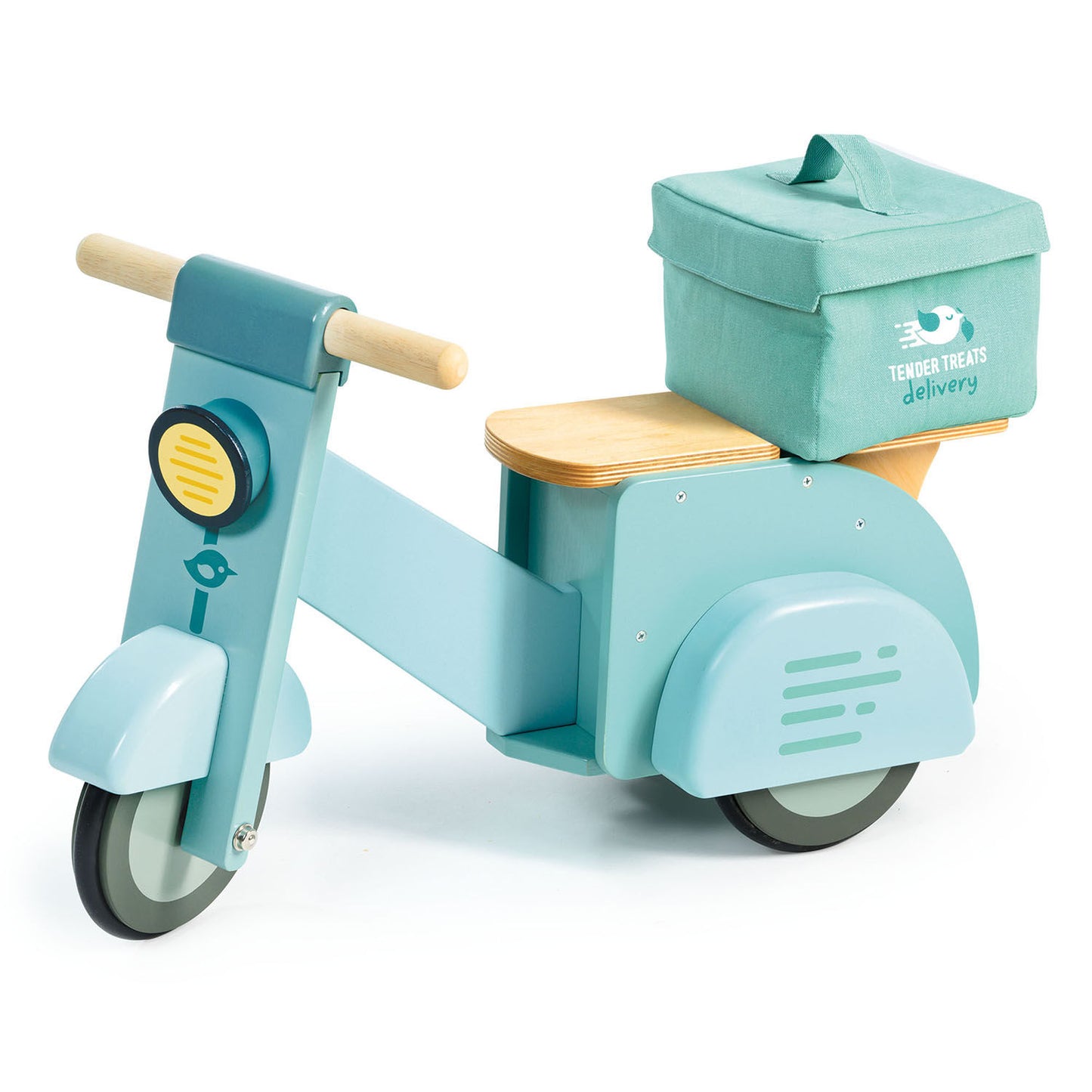 Tender Leaf Scooter i træ - turkis