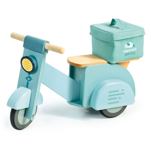 Tender Leaf Scooter i træ - turkis