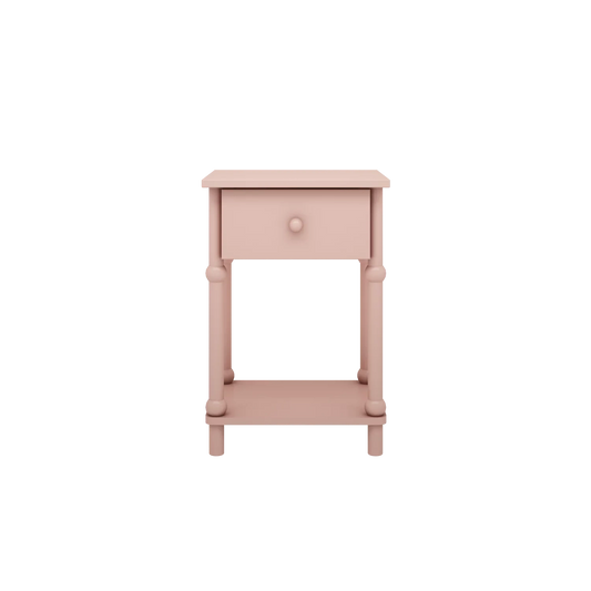 Wood Luck Design - Babushka - sengebord – lyserød