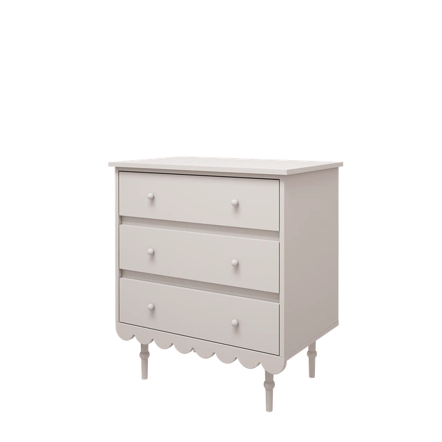 Wood Luck Design - Babushka - kommode med 3 skuffer – hvid