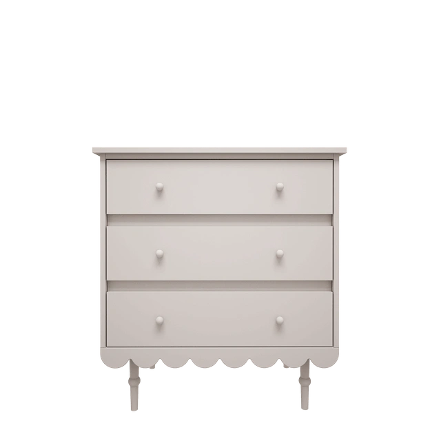Wood Luck Design - Babushka - kommode med 3 skuffer – hvid