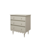 Wood Luck Design - Babushka - kommode med 3 skuffer – olivengrøn