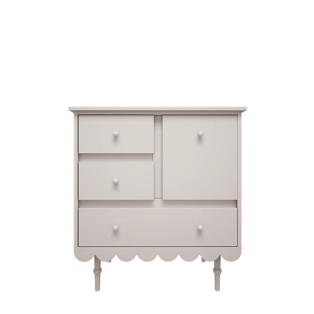 Wood Luck Design - Babushka - kommode med skuffer – hvid