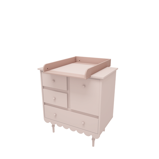Wood Luck Design - Babushka - pusletop til kommode – lyserød