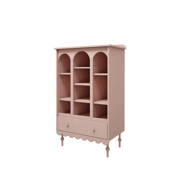 Wood Luck Design - Babushka - bogreol – lyserød