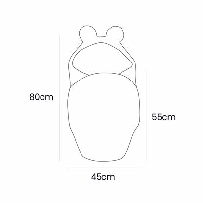 Baby Swaddle with Bear Ears – Powder Pink