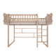Wood Luck Design - Basic - halvhøj seng 90 x 200 cm – cashmere og bøgetræ