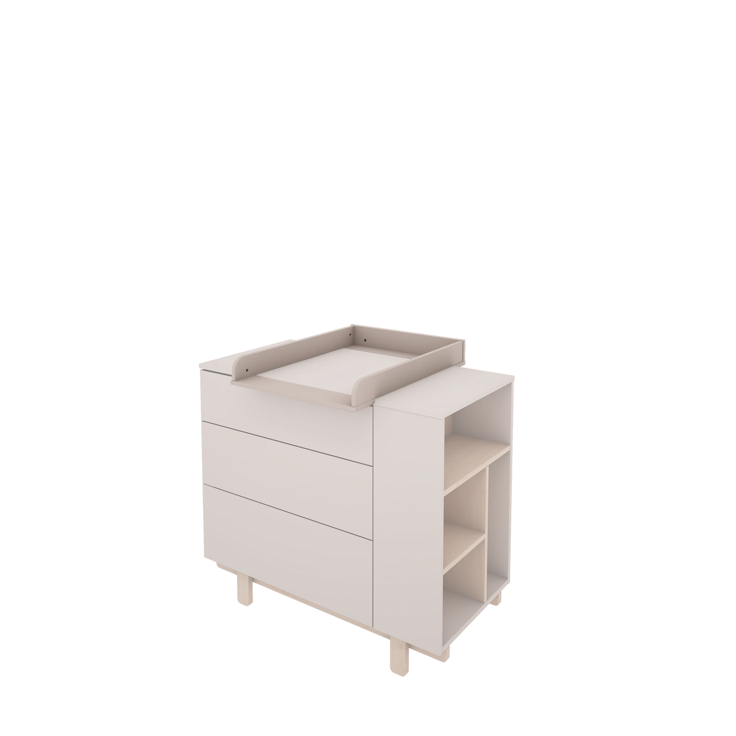 Wood Luck Design - Basic - pusletop til kommode – cashmere