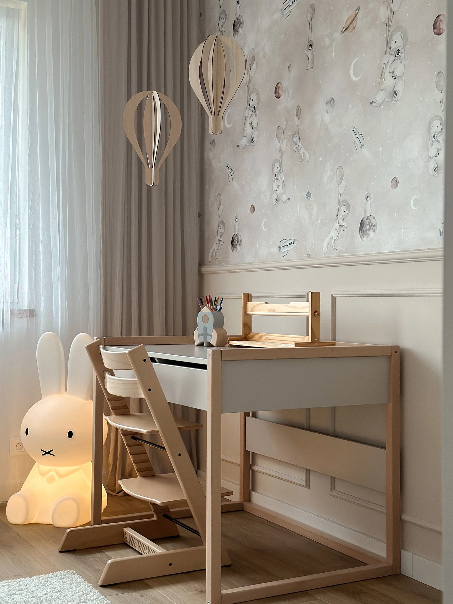 Wood Luck Design - Basic - skrivebord med skuffer – cashmere