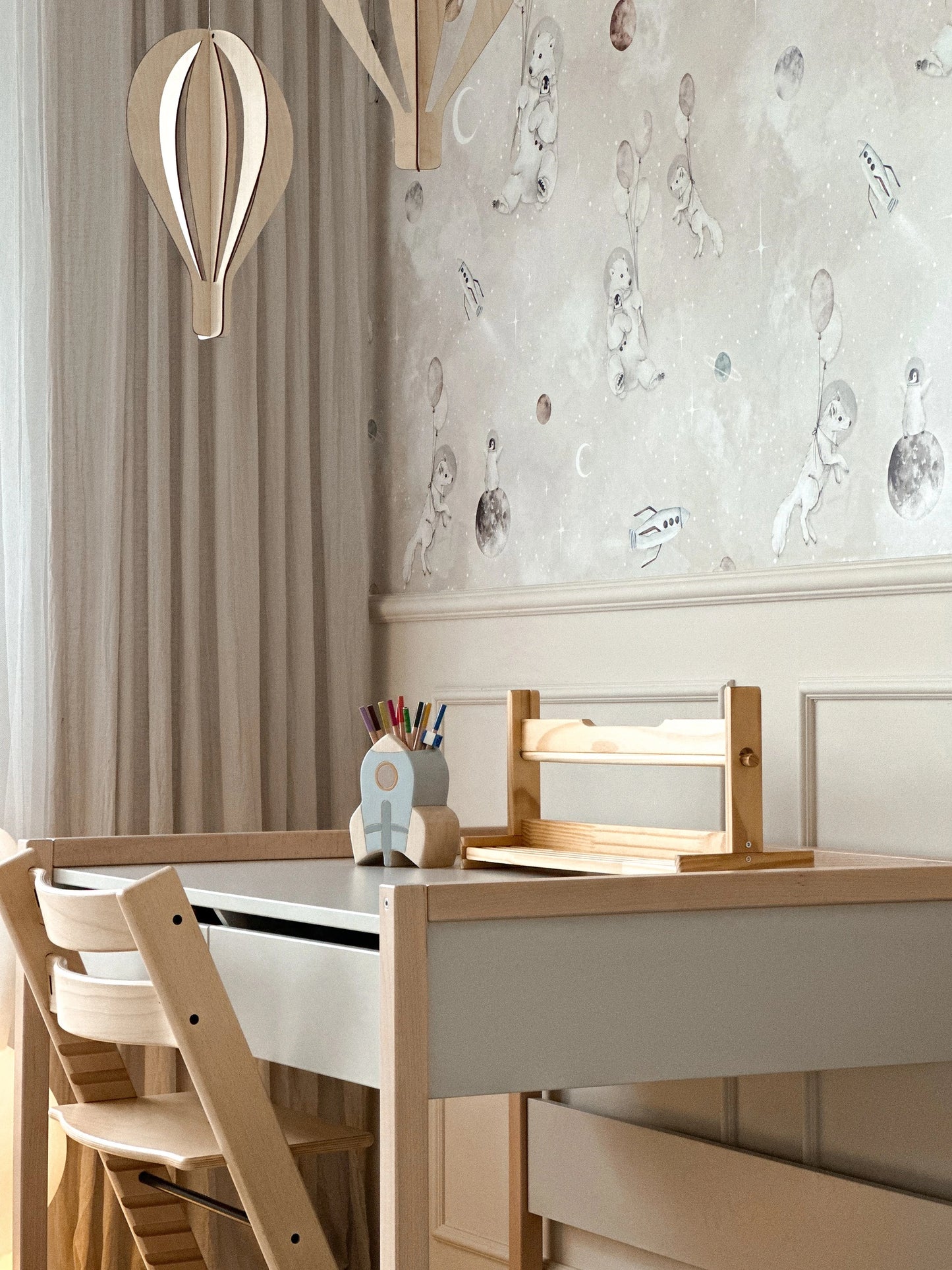 Wood Luck Design - Basic - skrivebord med skuffer – cashmere