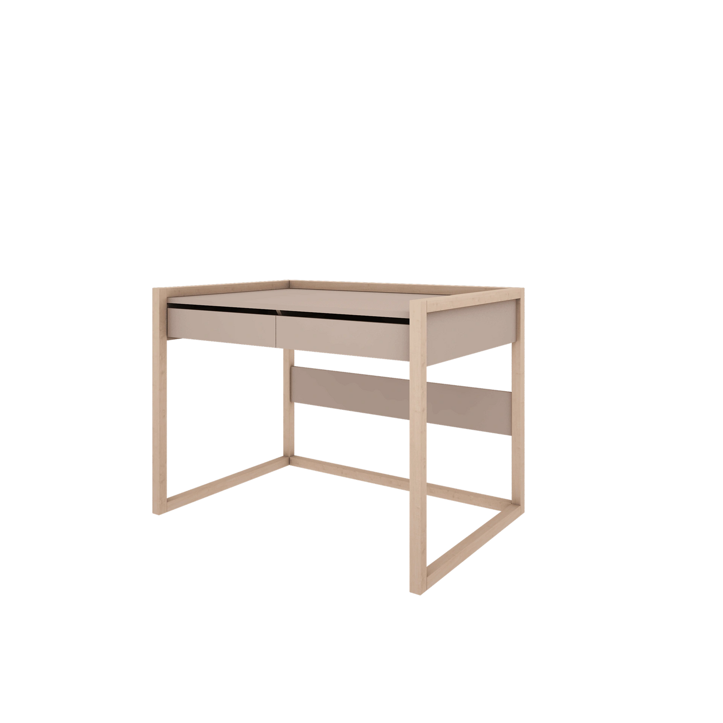 Wood Luck Design - Basic - skrivebord med skuffer – trøffel