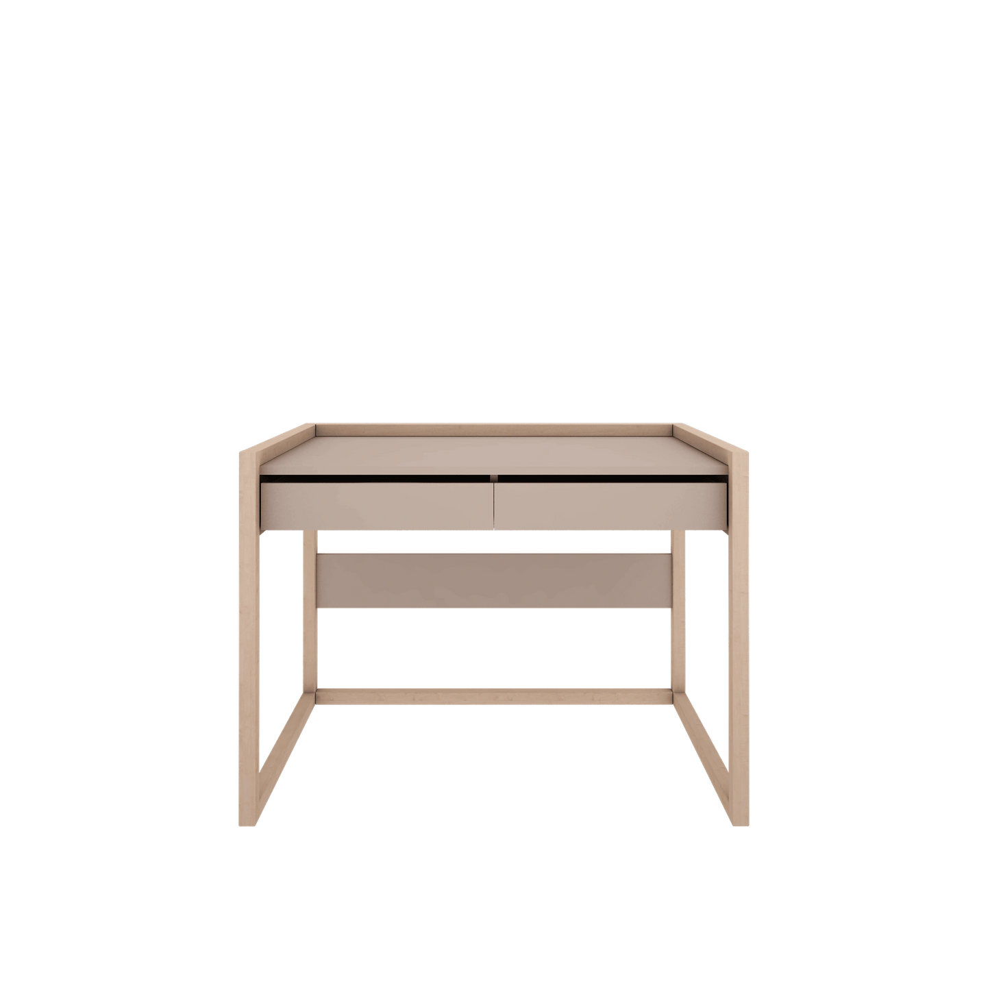 Wood Luck Design - Basic - skrivebord med skuffer – trøffel