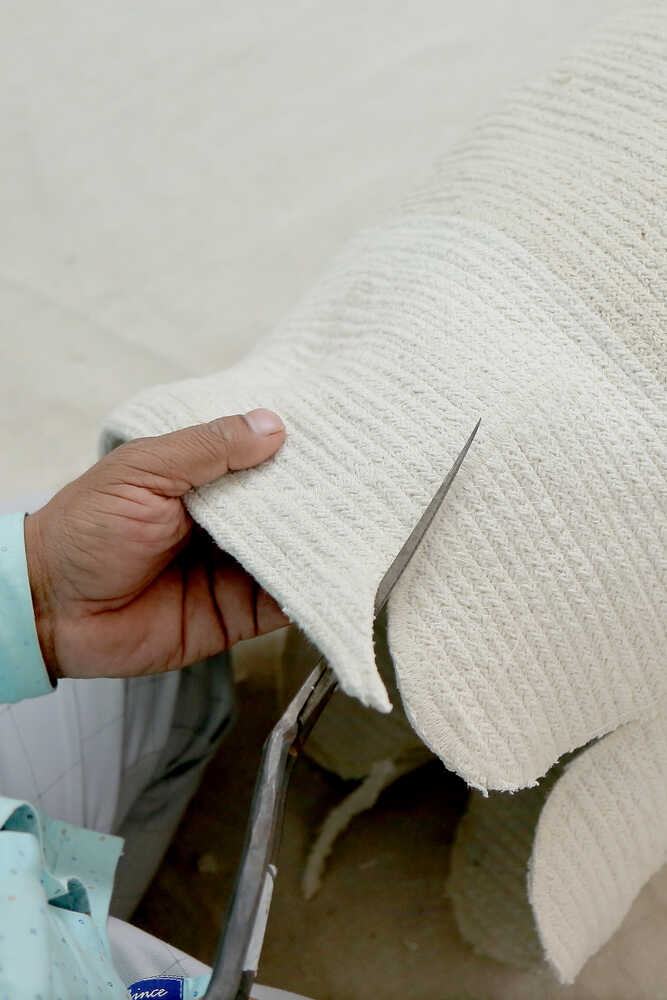 Lorena Canals opbevaringskurv – Petals Ivory-Natural