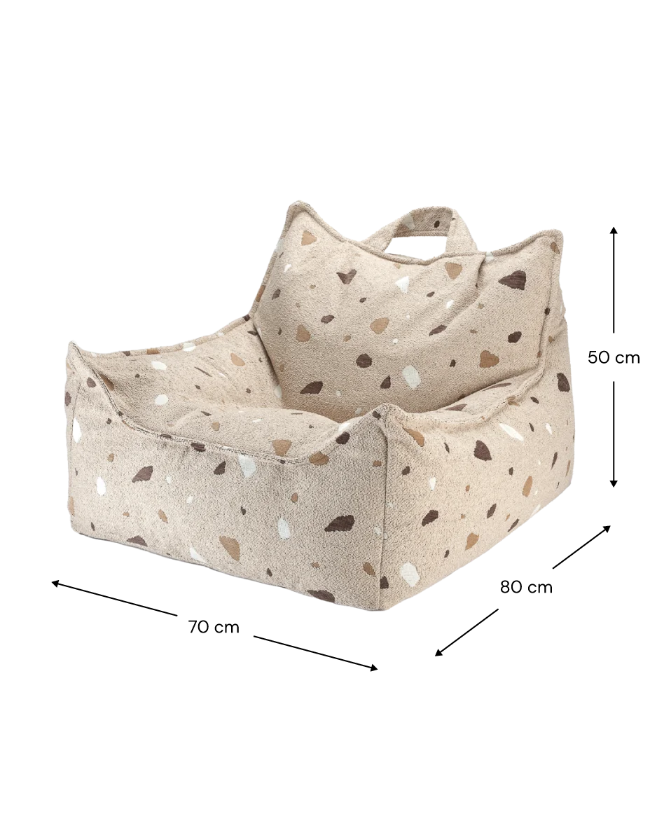 Wigiwama sækkestol i bouclé – Terrazzo Sand