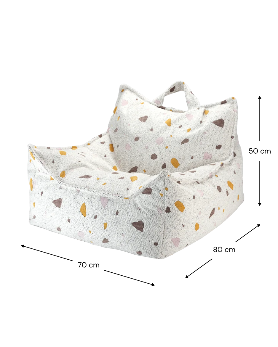 Wigiwama sækkestol i bouclé – Terrazzo Marble