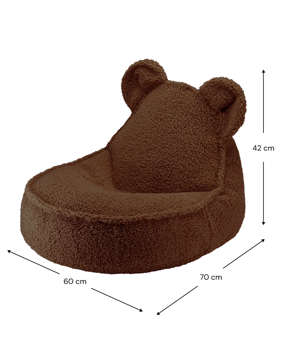 Wigiwama Bear sækkestol i teddy – Warm Hazel