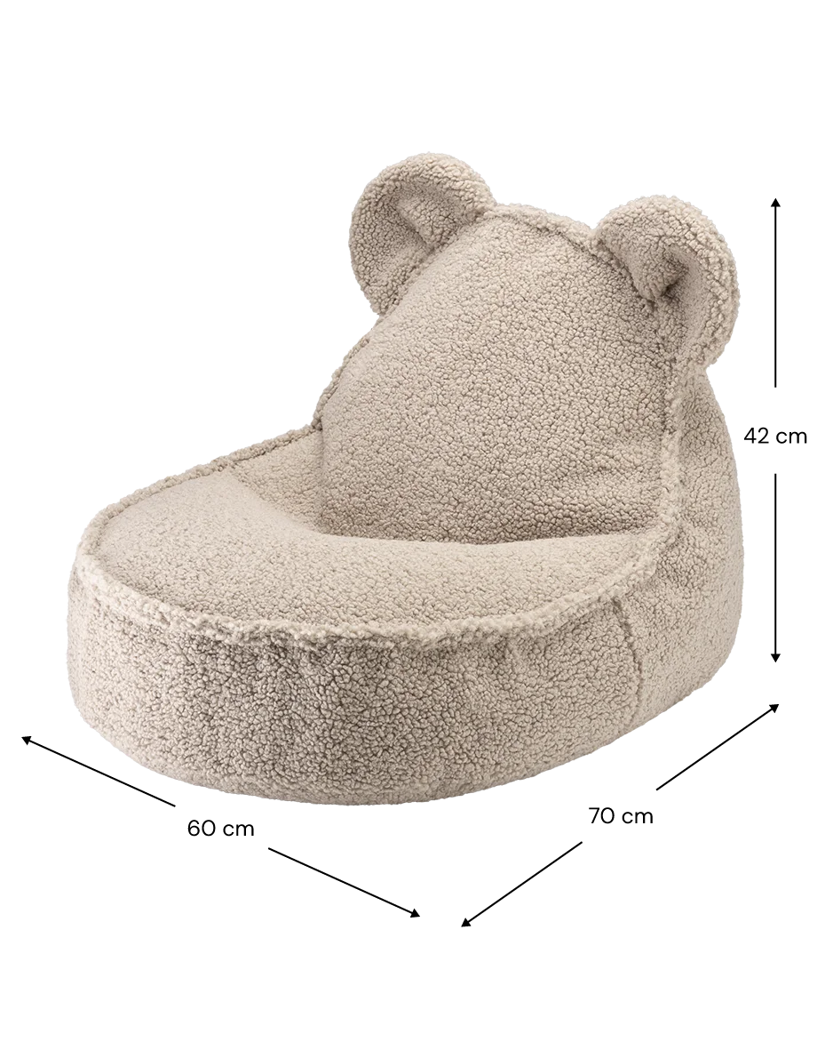 Wigiwama Bear sækkestol i teddy – Biscuit