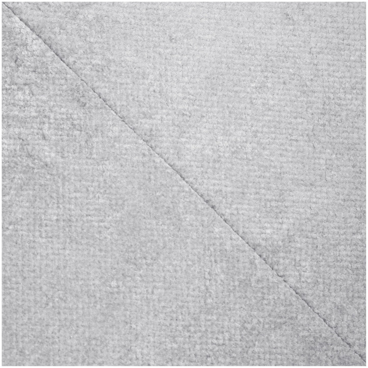 Plush Nest boldbassin med 200 bolde (sølv) i premium chenille – grå – 90x30 cm