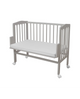 Waldin bedside crib 2-i-1 med madras – grå