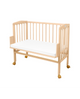 Waldin bedside crib 2-i-1 med madras – naturtræ