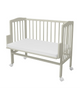 Waldin bedside crib 2-i-1 med madras – olivengrøn
