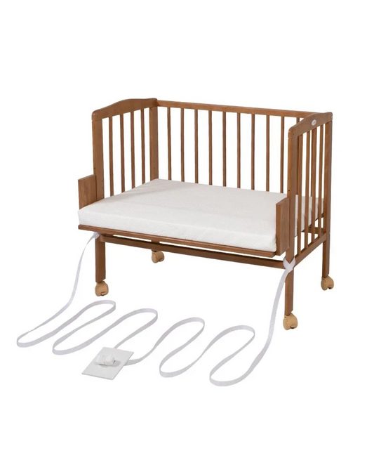 Waldin bedside crib 2-i-1 med madras – vintage